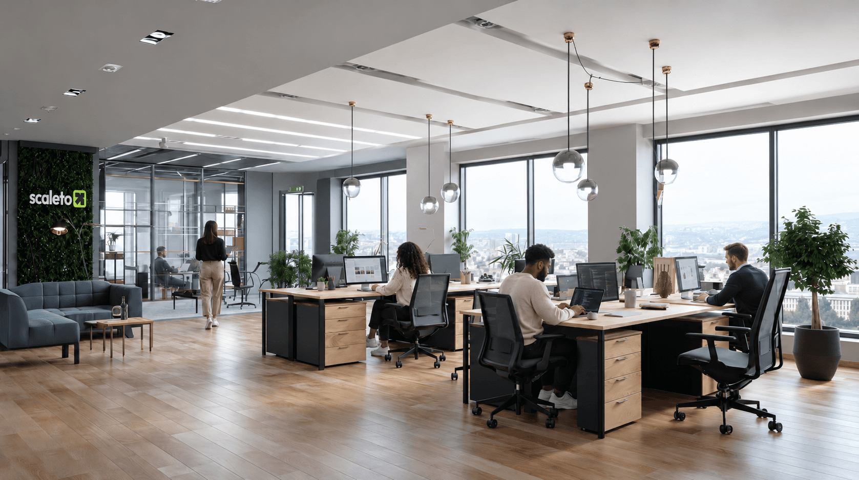 Open space de l'agence